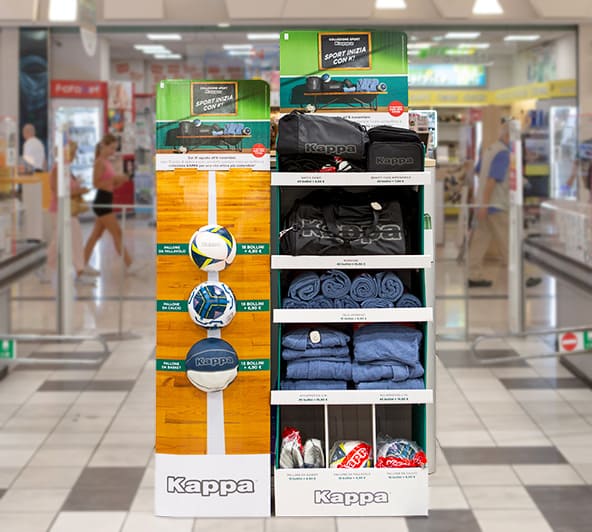 Example display for children's sport campaign in store